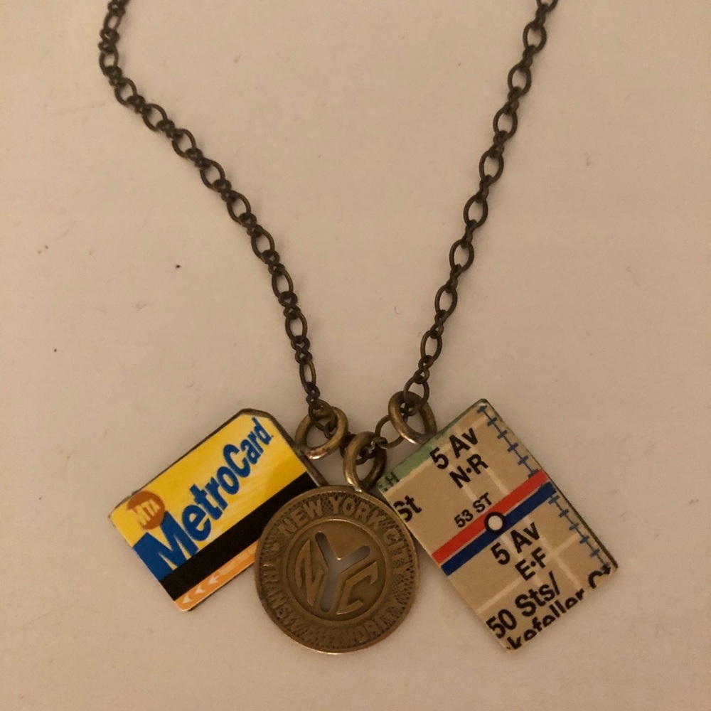 Collectible MTA subway charm necklace